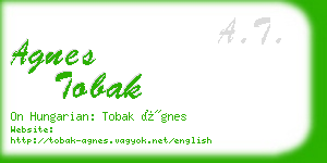 agnes tobak business card